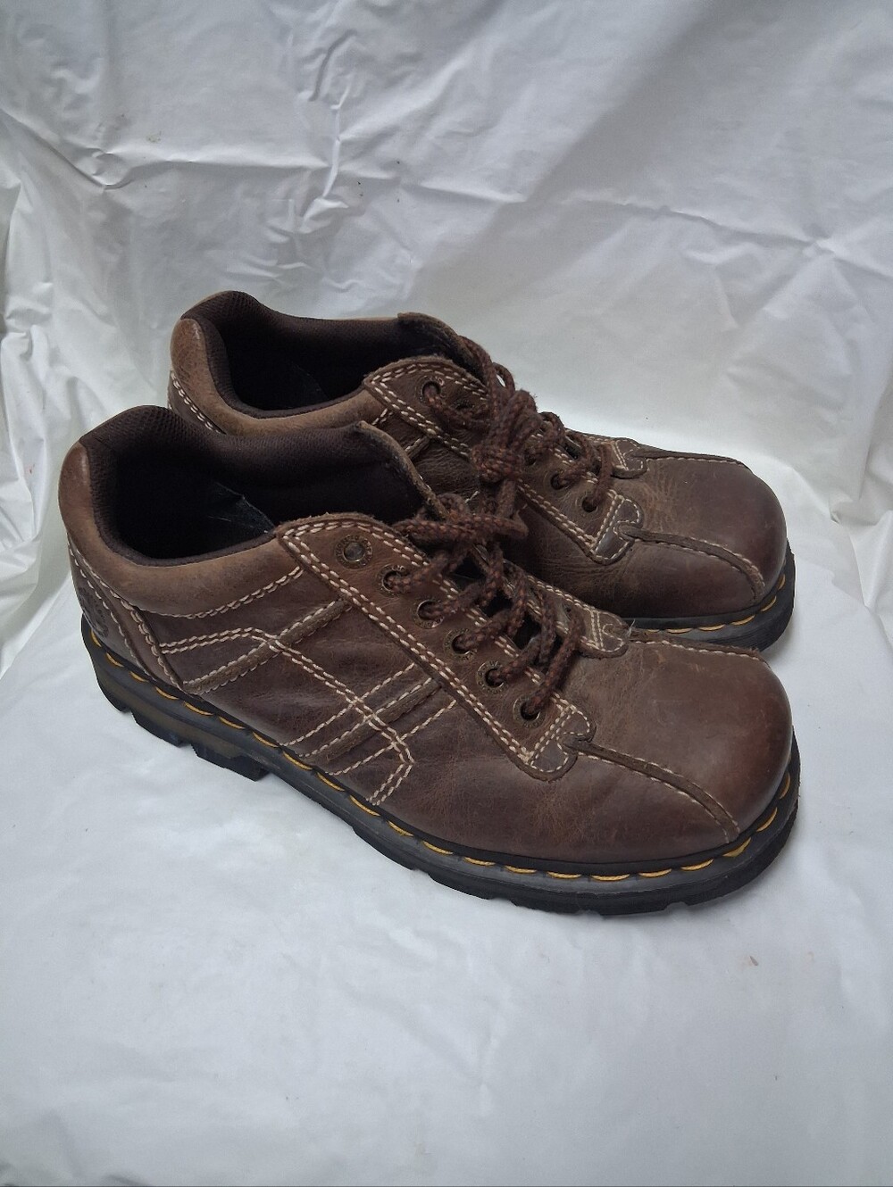 Dr. Martens Men's Brown Leather Casual Lace-Up Shoes Sz 9 Preowned
